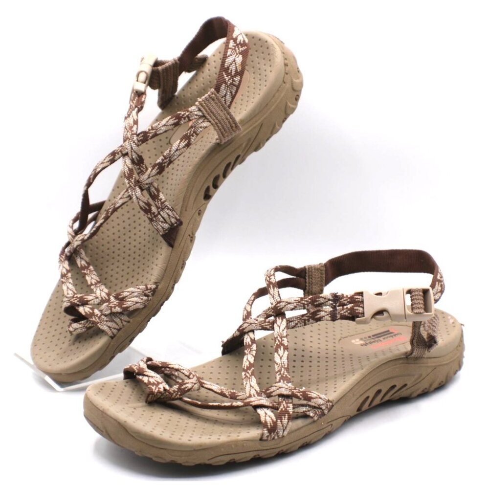 Skechers Outdoor Lifestyle Reggae Perfect Duo Sport Sandals Women 9.5 Tan Peach